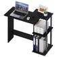 HOMLUX 40" Computer Desk with Open Side Shelves in Black and Grey, , large