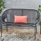Hearth and Haven Condessa Outdoor Loveseat in Black, , large