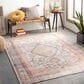 Surya Amelie AML-2326 5"3" x 7"3" Blush, Ivory, Aqua, Peach, Camel and Charcoal Area Rug, , large