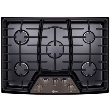 LG 30" Gas Cooktop with 5-Burner in Black Stainless Steel, , large