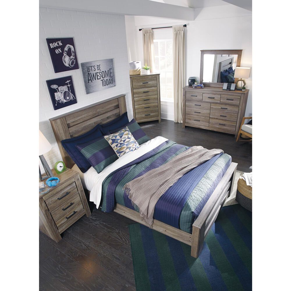 Ashley Zelen 3-Piece Queen Bedroom Set in Warm Gray, , large