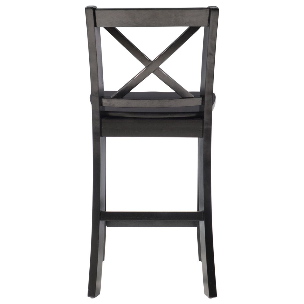 Linon Home Decor Torino X-Back Counter Stool in Black, , large