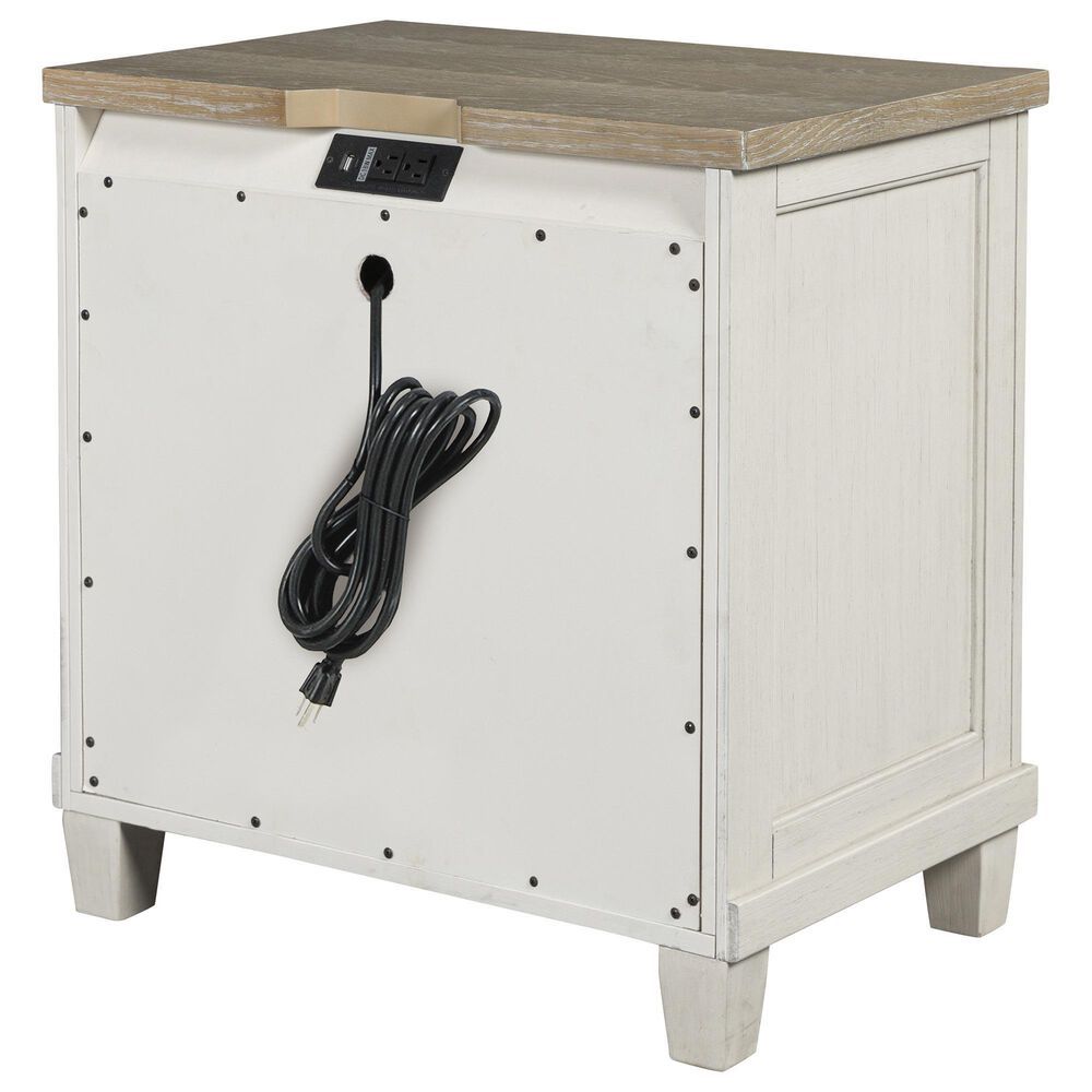 Ashley Shaybrock 2-Drawer Nightstand in Antique White and Brown, , large