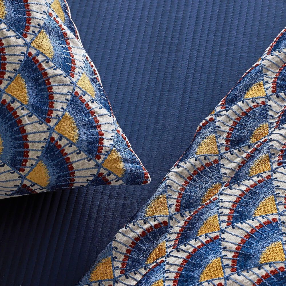 Ann Gish Linea 3-Piece Queen Coverlet Set in Navy, , large
