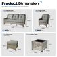 HOMLUX 6-Piece Patio Conversation Set with Coffee Table in Dark Grey, , large