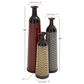 Maple and Jade Chevron Vase in Red, Grey and Yellow (Set of 3), , large