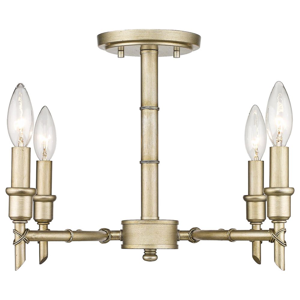 Golden Lighting Cambay 4-Light Semi-Flush in White Gold, , large