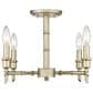 Golden Lighting Cambay 4-Light Semi-Flush in White Gold, , large