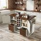 HOMLUX 54" Kitchen Island with Drop Leaf in White, , large