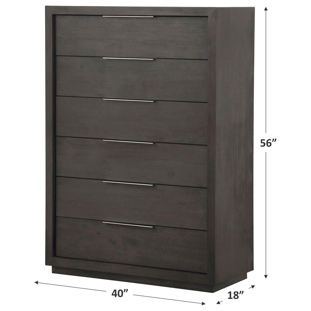 Urban Home Oxford 6-Drawer Chest in Basalt Grey, , large