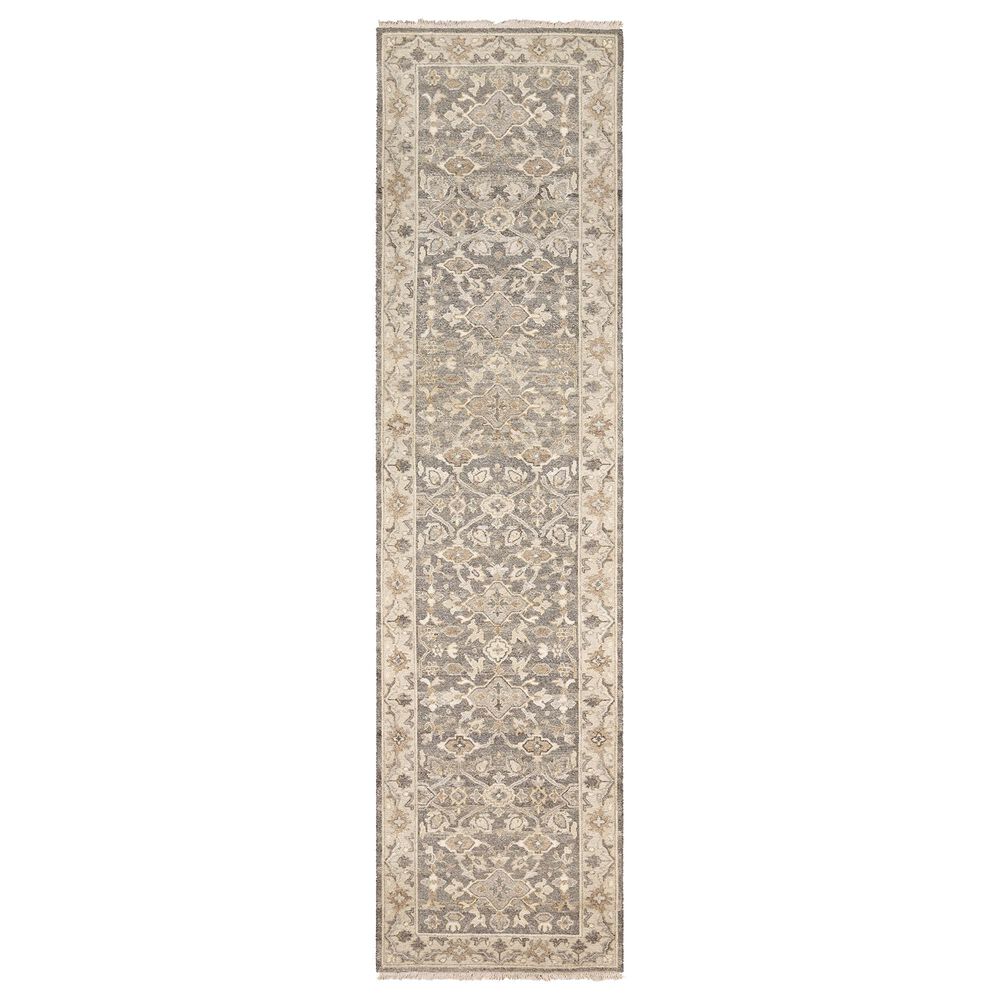 Surya Soumek 2"6" x 10" Medium Gray, Charcoal, Cream, Light Brown and Beige Runner, , large