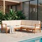 Hearth and Haven Perla 5-Piece Outdoor Sectional in Cream, , large