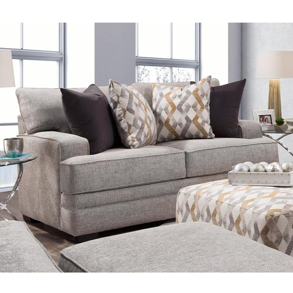 Moore Furniture Protege Stationary Loveseat in Dove, , large