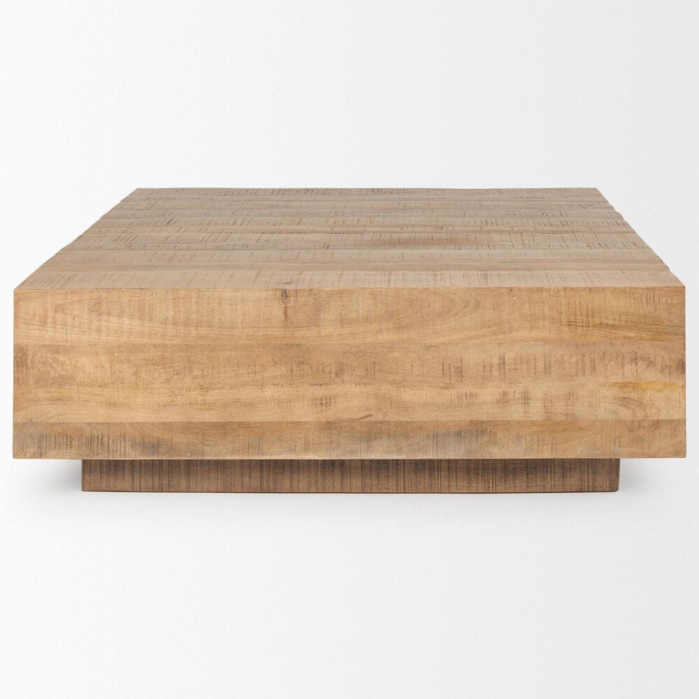 Mercana Furniture &amp; Decor Hayden Square Coffee Table in Light Brown, , large