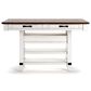 Ashley Valebeck Counter Height Table in White and Brown - Table Only, , large
