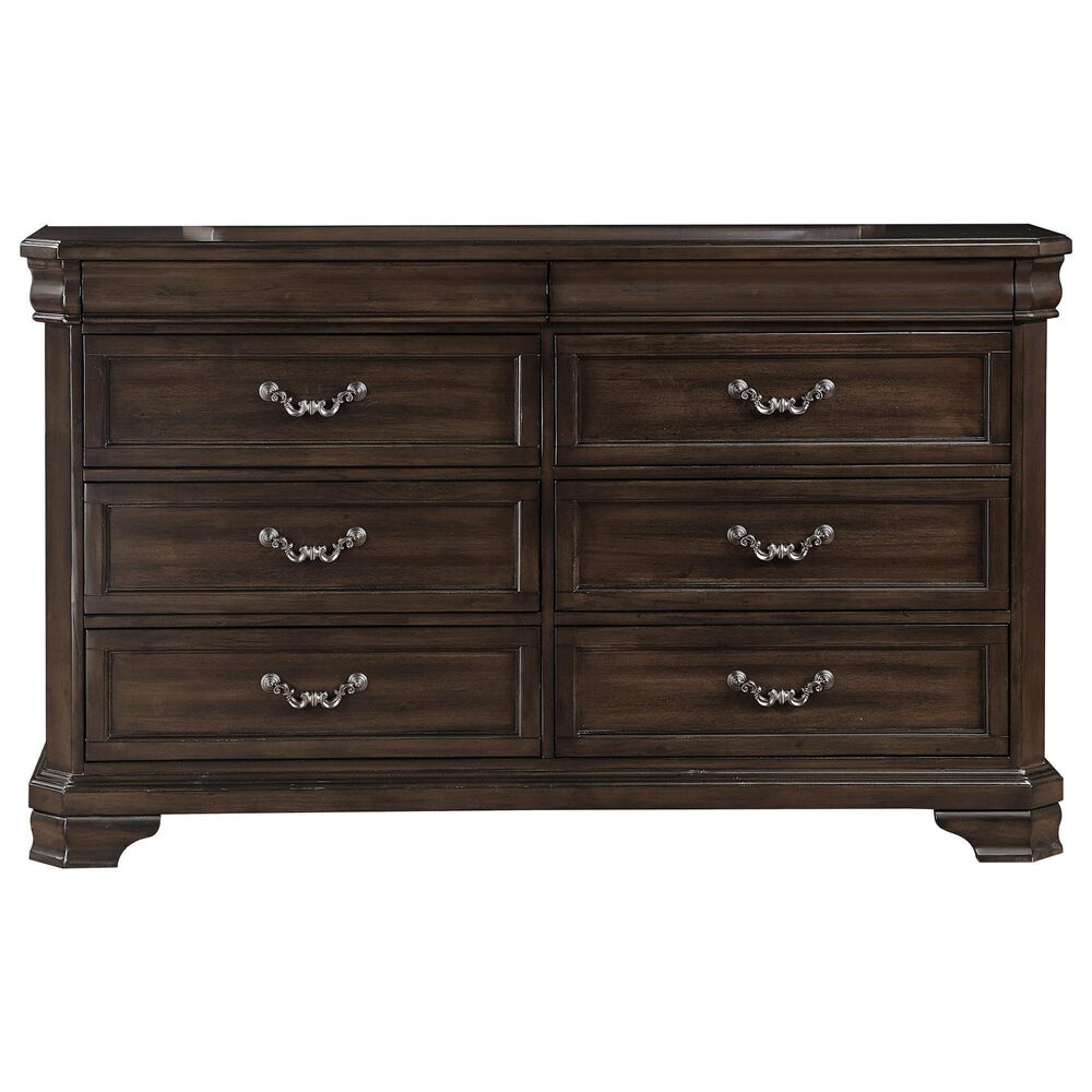 New Heritage Design Lynhurst 6-Drawer Dresser in Walnut Brown, , large