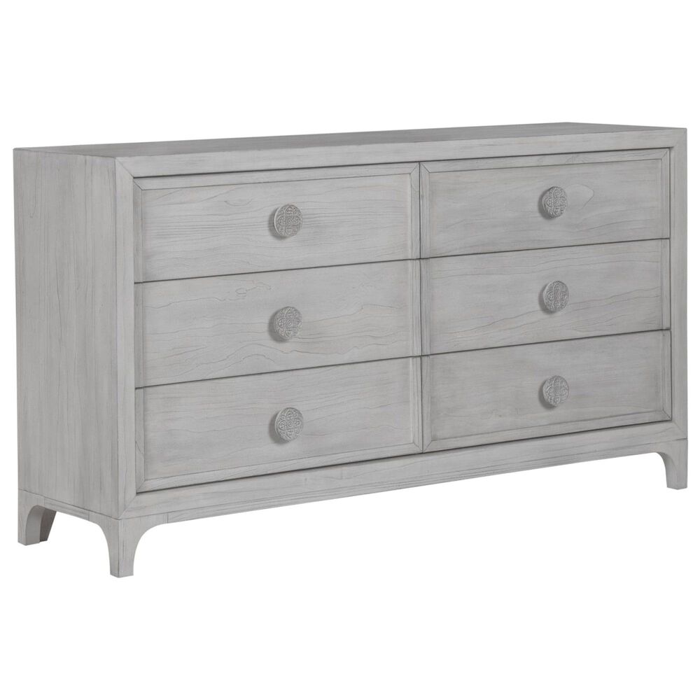 Urban Home Boho Chic 6-Drawer Dresser in Washed White, , large