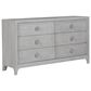 Urban Home Boho Chic 6-Drawer Dresser in Washed White, , large