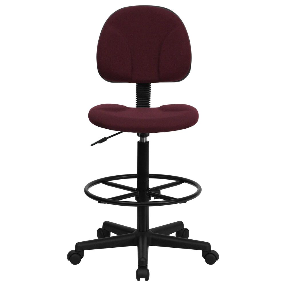 Flash Furniture Drafting Chair in Burgundy, , large