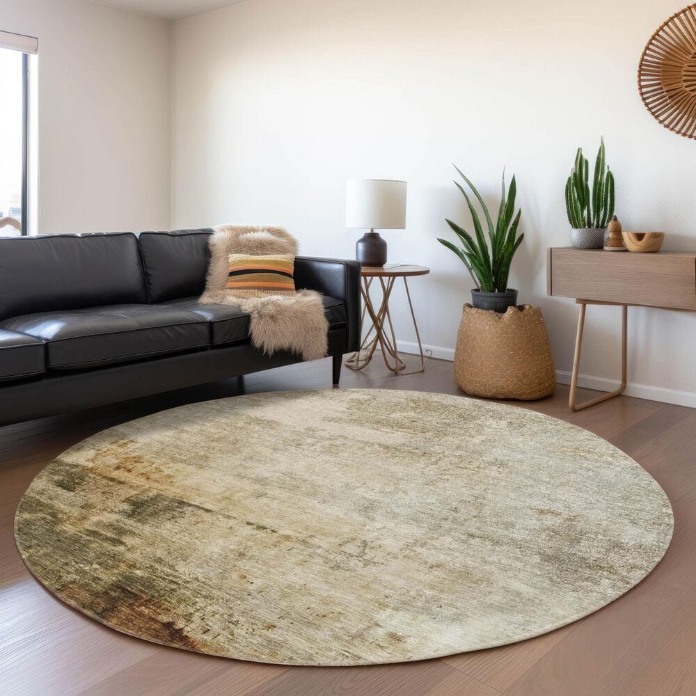 Dalyn Rug Company Nouveau NV1 8&#39; Round Linen Indoor/Outdoor Area Rug, , large