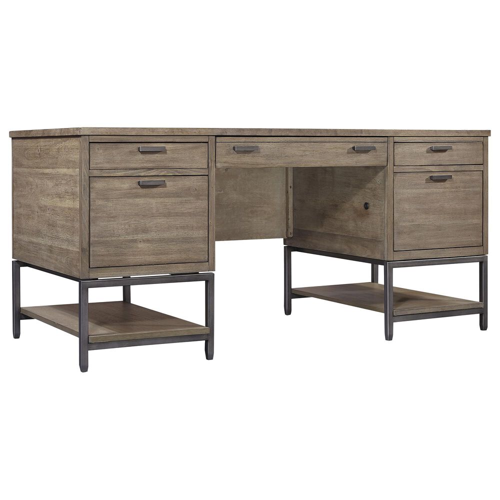 Aspen Brands Trellis Open Pedestal Desk in Desert Brown, , large