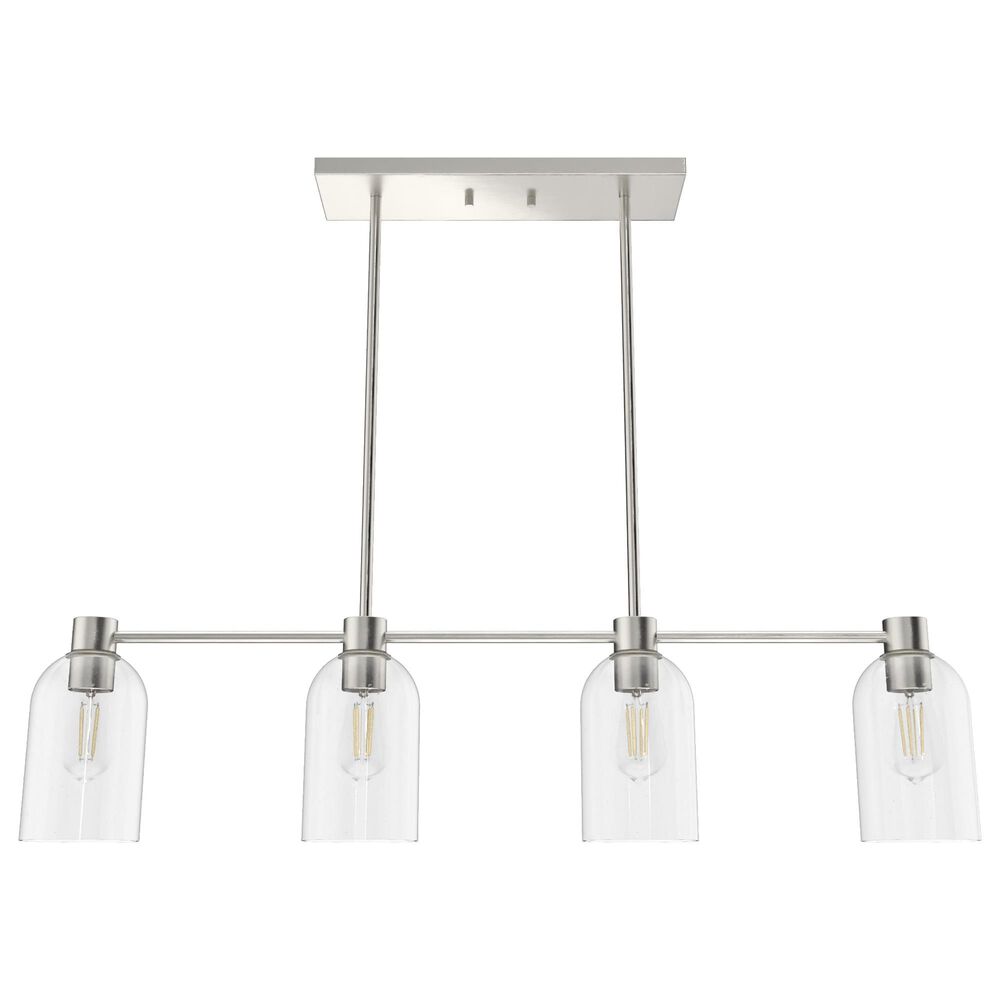 Hunter Lochmeade 4-Light Linear Chandelier in Brushed Nickel, , large