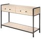 Splendor Living Irvington Faux Shagreen 2-Drawer Console Table in Taupe and Black, , large