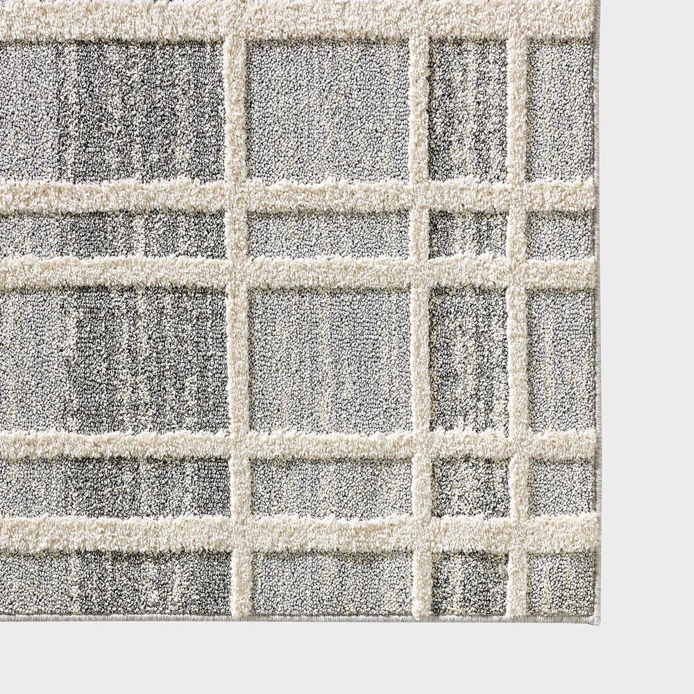 Central Oriental House Aviana Grey and Cream 7&#39;10&quot; x 9&#39;10&quot; Area Rug, , large