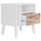 Ashley Piperton Nightstand in White and Brown, , large