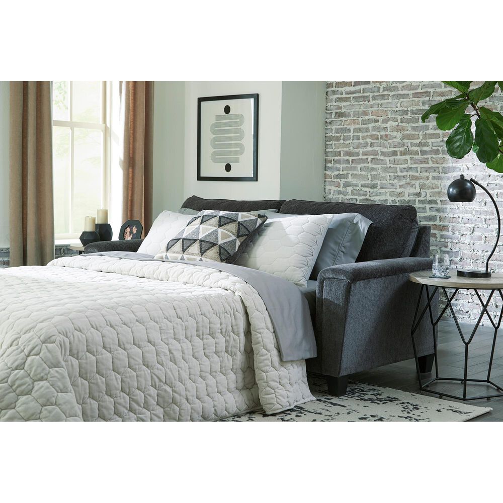 Ashley Abinger Stationary Queen Sofa Sleeper in Smoke, , large