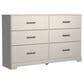 Ashley Stelsie 6-Drawer Dresser in White, , large
