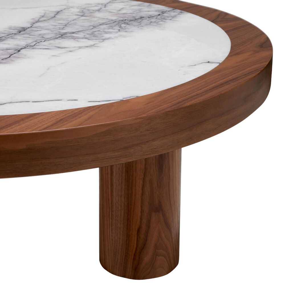 Eichholtz Presedio Coffee Table in Walnut and Bianco Lilac, , large