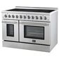 Forno Paolo 48" Freestanding Electric Range in Stainless Steel, , large