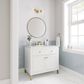 James Martin Vanities Chicago 36" Single Bathroom Vanity in Glossy White with 3 cm Ethereal Noctis Quartz Top and Rectangular Sink, , large
