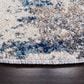 Safavieh Aston ASN718 5"3" Round Grey and Navy Area Rug, , large