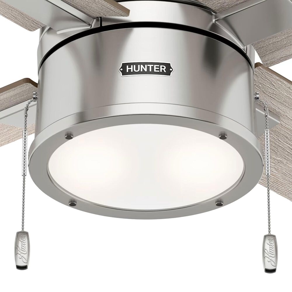 Hunter Beck 52&quot; Ceiling Fan with LED Lights in Brushed Nickel, , large