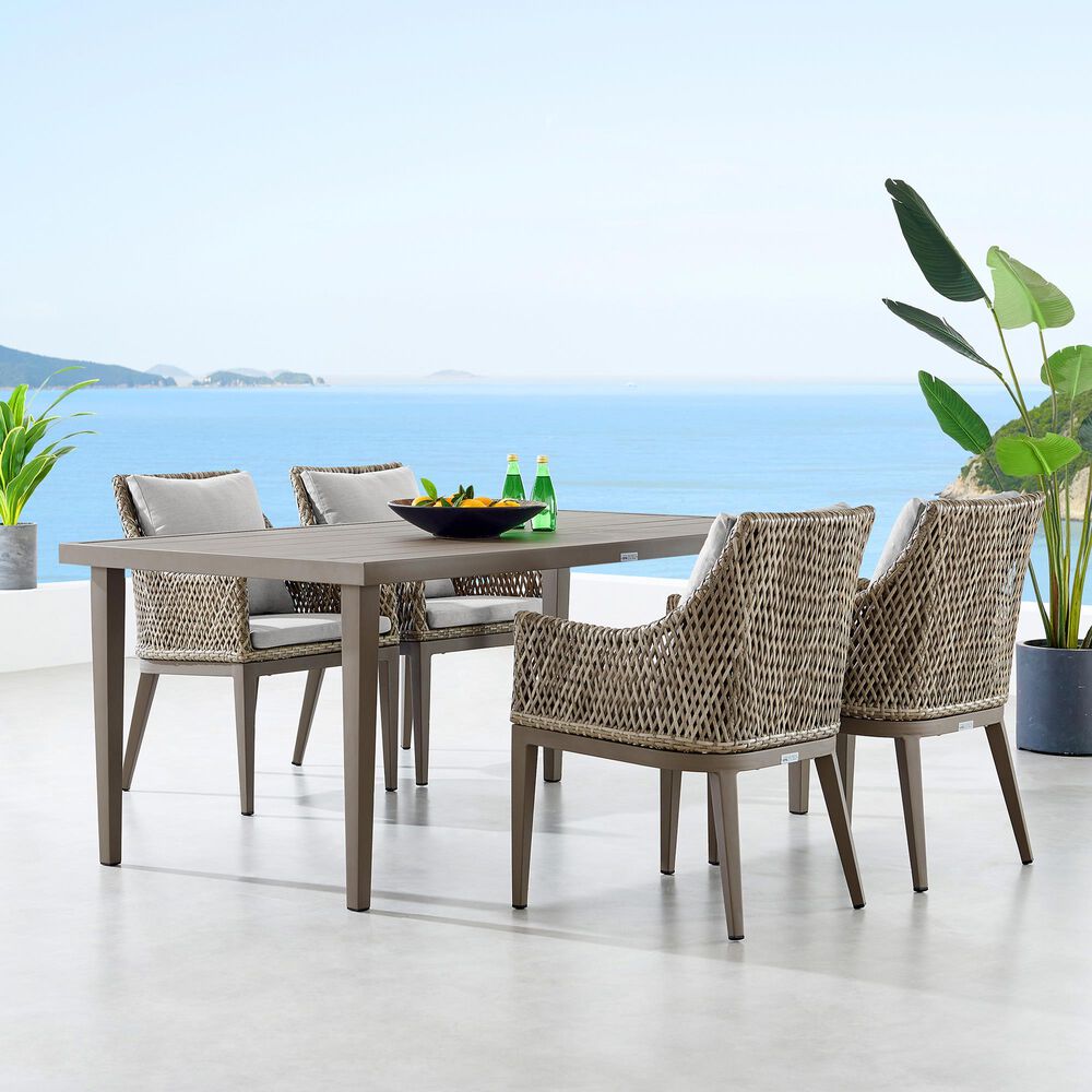 Blue River Grenada Outdoor Rectangular Dining Table in Gray - Table Only, , large