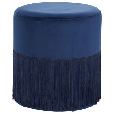 Maple and Jade 16" x 17" Pouf Stool in Navy, , large
