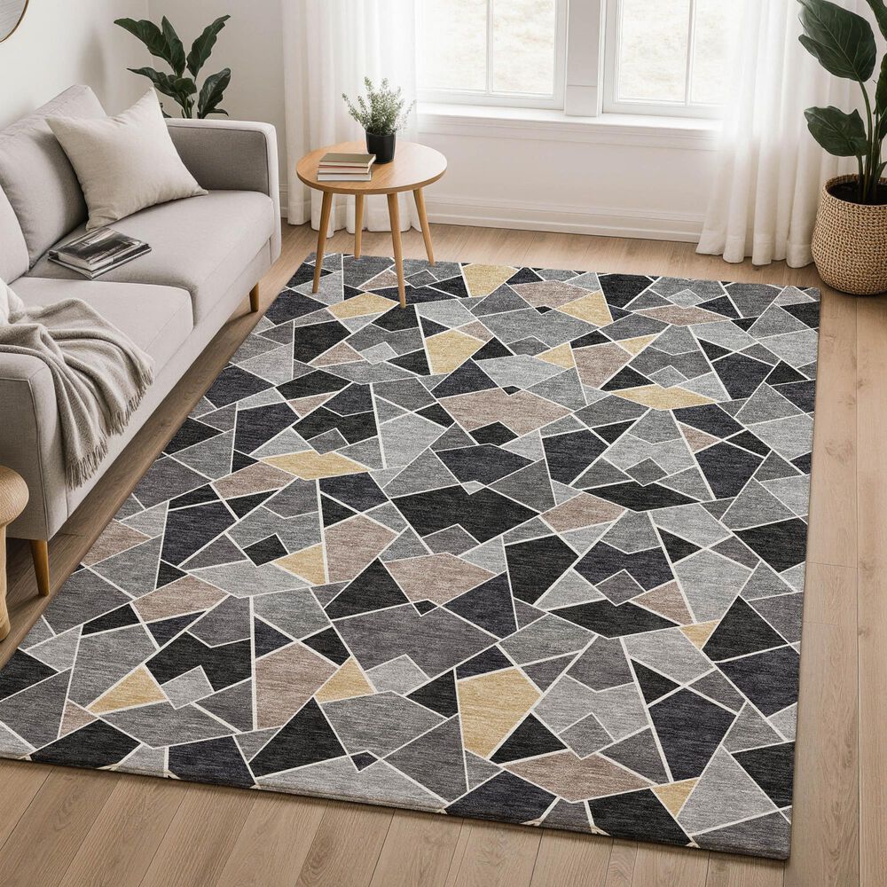 Dalyn Rug Company Kenner KN8 Black 8' x 10' Area Rug, , large