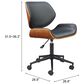Zuo Modern Flex Low Back Office Chair with Black Faux Leather in Black and Walnut, , large