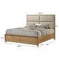 Crown Mark Florian 4 Piece Queen Storage Bed in Light Brown, , large