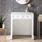 James Martin Vanities De Soto 30" Countertop Unit in Bright White with 3 cm Carrara White Marble Top, , large