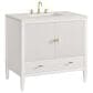 James Martin Vanities Myrrin 36" Vanity in Bright White with 3 cm Lime Delight Quartz Top, , large