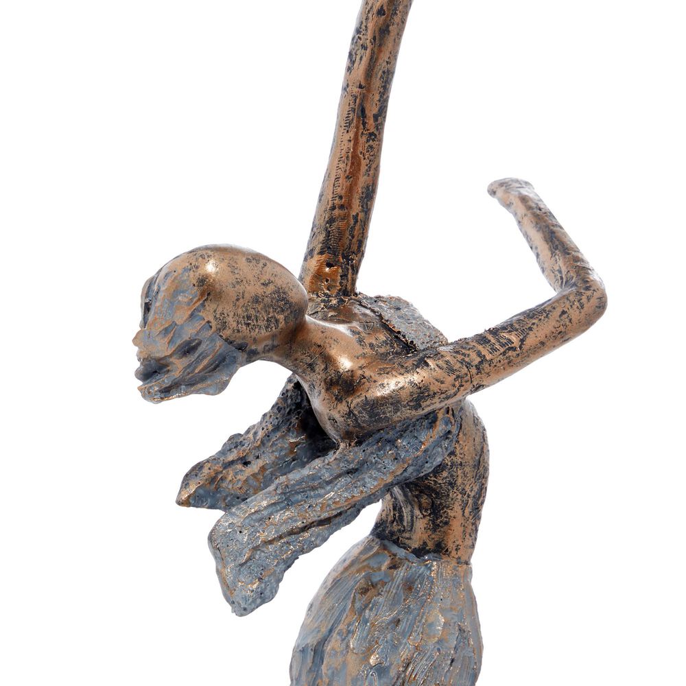 Maple and Jade 18&quot; Dancer Sculpture in Distressed Matte Gold &#40;Set of 2&#41;, , large
