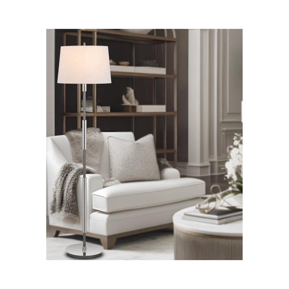 Cal Lighting Ciudad 2 Tone Floor Lamp Chrm, , large