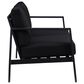 Linon Home Decor Holland Outdoor Loveseat with Black Cushions in Black, , large