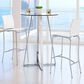 Zuo Modern Criss Cross Bar Stools in White and Silver (Set of 2), , large