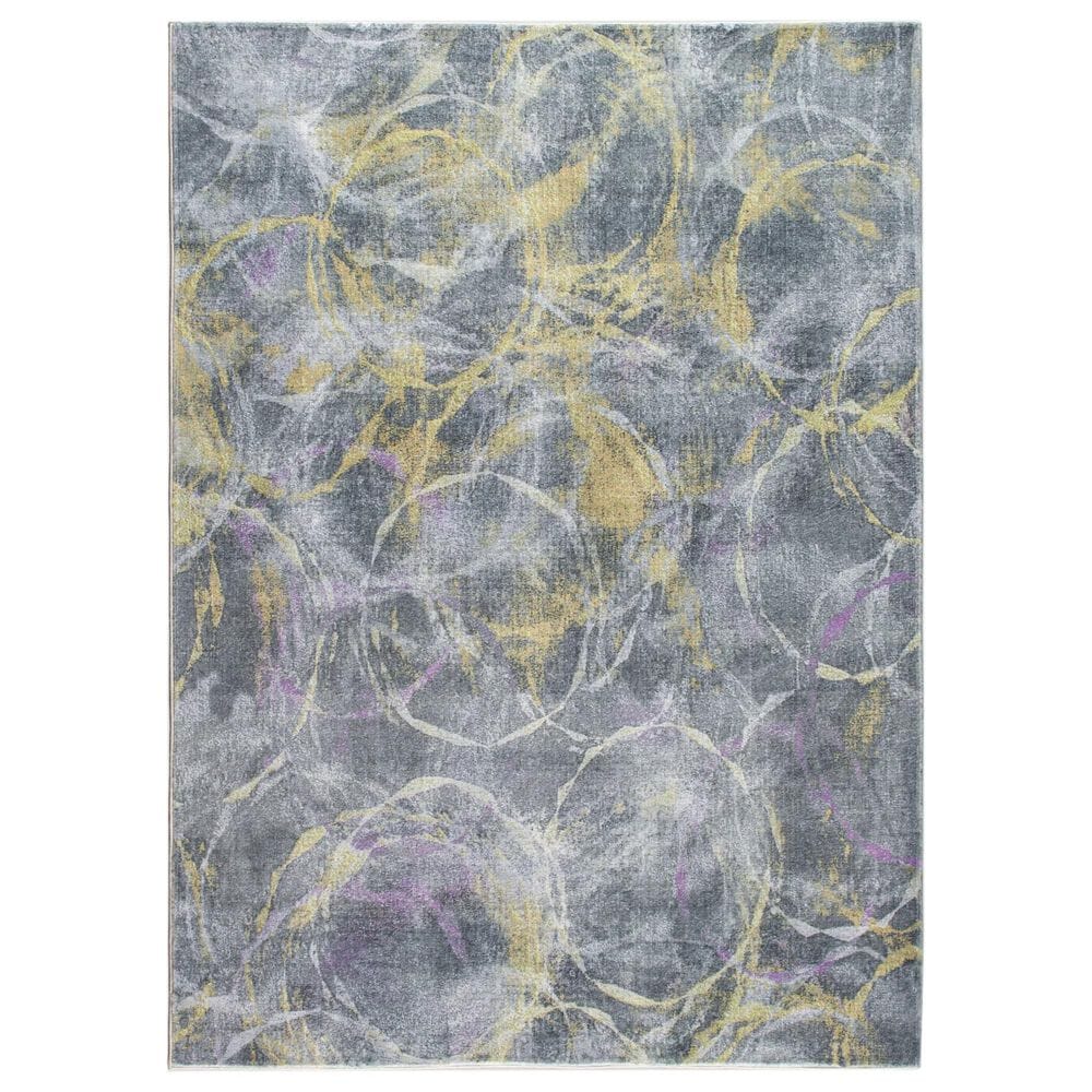 Kas Oriental Rugs Roxy Visions 6" x 9" Grey and Gold Area Rug, , large
