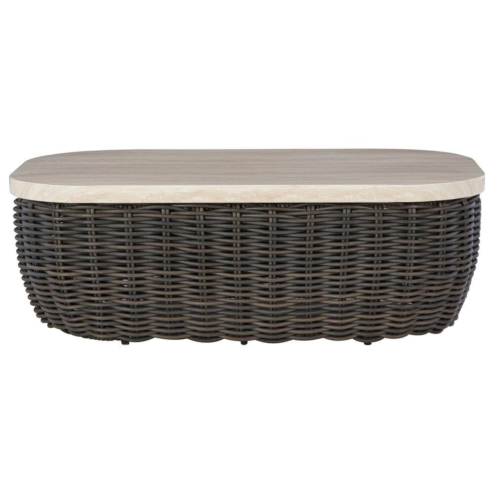 Ashley Kimora 6-Piece Patio Sectional Conversation Set in Dark Brown, , large