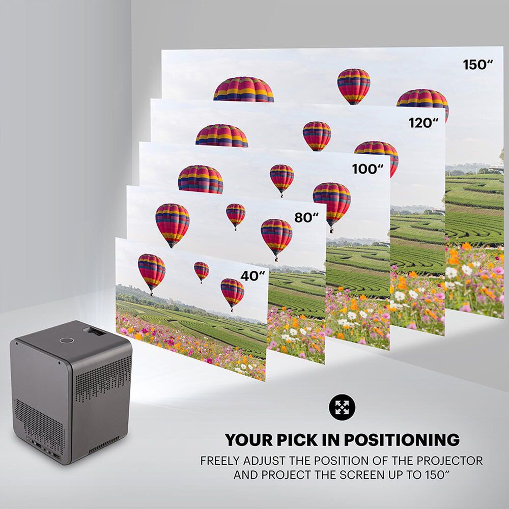 Kodak FLIK HD10 Smart Projector, 1080p Portable Projector with Bluetooth, Wi-Fi &amp; Android TV, , large